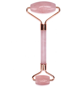 Rouleau de jade en quartz rose naturel pour la beauté du corps <span class=keywords><strong>Derma</strong></span> Rolling System pour la peau, les yeux, le menton et la maison avec prise américaine - Product Image 1