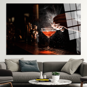 Cocktail Goblet <b>Canvas</b> Print Vibrant Kitchen Bar <b>Wall</b> Art Modern Art Deco Panel Hanging - Product Image 2