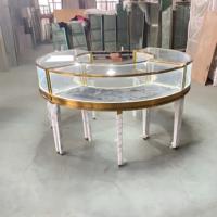 Maßgefertigte Moderne Luxus-Metall-Glas-Vitrine Schmuck-Theke YIZHAN YZ-2501070001 mit LED-Beleuchtung für Einkaufszentren