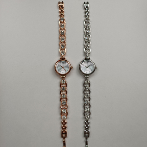 Conjunto de relojes de lujo para mujer, pulsera de cristal, pendientes, collar, reloj de pulsera informal de cuarzo - Product Image 4