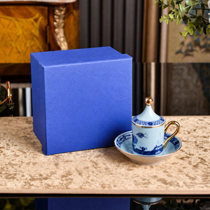 Italian Style Porcelain Lidded Coffee Mug <b>And</b> <b>Saucer</b> Set Multicolor Gold Trim Afternoon Tea <b>Cup</b> Tableware For Home Decor Gift - Product Image 1