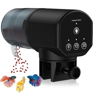 Distributeur automatique de nourriture pour poissons d'aquarium avec deux méthodes de fixation, minuterie intelligente, distributeur automatique de nourriture pour poissons réglable - Product Image 2