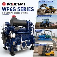 Mesin Diesel Konstruksi Weichai WP6G125E23 92kW 123HP 2300rpm 6 Silinder 6.75L Turbocharged untuk Peralatan Loader dan Pompa