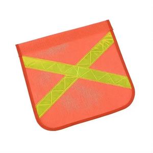 Bandera de Seguridad de Malla de PVC Personalizada de Doble Cara para Camiones, Color Naranja, con Cinta Reflectante - Product Image 1