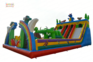 <span class=keywords><strong>Parco</strong></span> Gonfiabile a Tema <span class=keywords><strong>Dinosauri</strong></span>, Gigantesco <span class=keywords><strong>Parco</strong></span> <span class=keywords><strong>Divertimenti</strong></span> Gonfiabile <span class=keywords><strong>con</strong></span> Doppio Scivolo e Parete da Arrampicata, Castello Gonfiabile di Grado Commerciale - Product Image 2