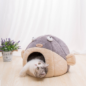 宠物窝冬季保暖封闭式猫床狗窝猫宠物用品龙猫造型宠物帐篷舒适洞穴 - Product Image 1