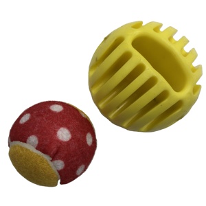 Распродажа, Экологичная интерактивная игрушка для домашних животных из натурального каучука с двумя мячиками - Product Image 5
