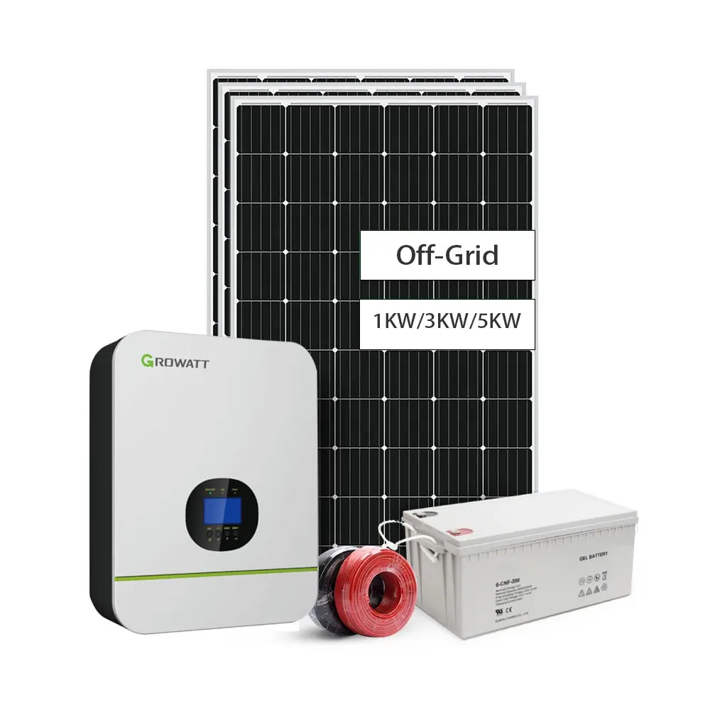 ホット販売10kwキットソーラー3kw5kwオフグリッド地上取り付けソーラーシステムMPPTPWMコントローラー付き10 kva太陽光発電システム