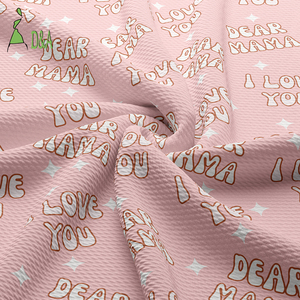 Tissu tricoté de polyester de tissu de balle imprimé par MAMAN CHER rose pour le vêtement - Product Image 4