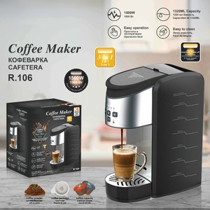 Macchina da Caffè Automatica a Capsule per Uso Domestico 1500W <span class=keywords><strong>3</strong></span> in 1 con Spegnimento Automatico per Espresso, Ideale per Ufficio e Casa - Product Image 1