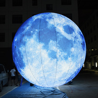 Custom Giant Advertising Colorful Air Inflatable Earth LED Balloon for Decoration