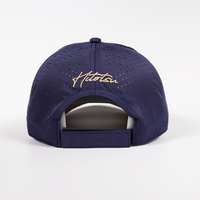 Gorra de Béisbol Deportiva Personalizada de Alta Calidad, 6 Paneles, Azul Marino, con Perforaciones Láser, Secado Rápido, Logotipo Bordado en 3D