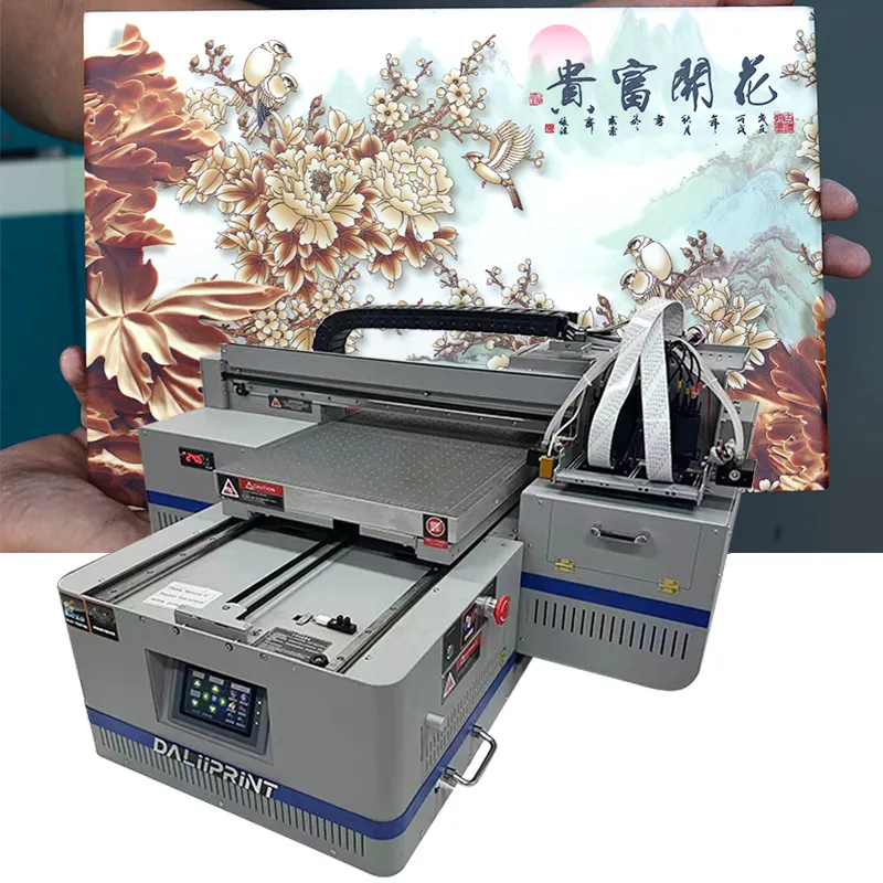 Impresora de cama plana uv tamaño A2 4060 para vidrio, cerámica en relieve, máquina de impresión LED acrílica con cabezal de impresión dual dx8 tx800