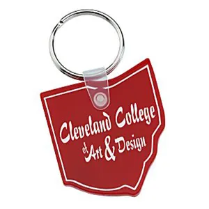 Advertising Opaque Ohio Soft Keychain key ring tag key tag chain