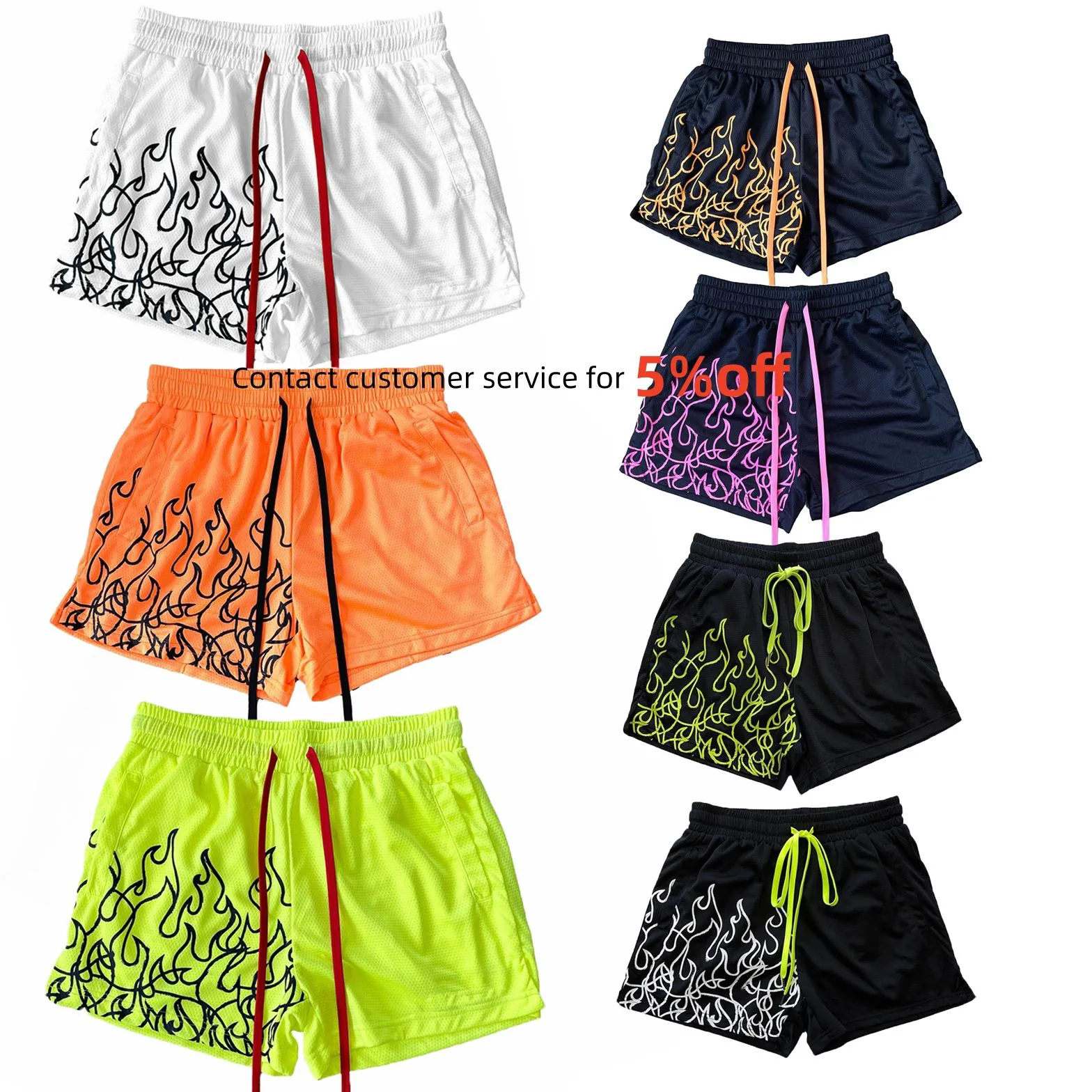 2023 Summer Custom Quick Dry Basketball Print Logo Training Short traspirante Designer 5 in pantaloncini a rete da uomo