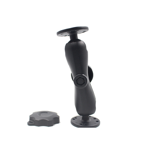 Soporte de bola doble de 1.5'' con dos placas redondas VIN-C-003 con brazo mediano para montaje de tabletas en vehículos por perforación - Product Image 4