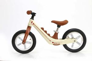 Vélo d'équilibre pour enfants en alliage de magnésium à motif <span class=keywords><strong>dinosaure</strong></span> avec selle en cuir et pneus de 12 pouces pour apprendre à s'habiller en tenue de cycliste - Product Image 3