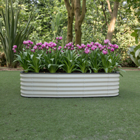 Jardinière surélevée en métal au design moderne, revêtement poudré, écologique, durable, pour légumes, fleurs, herbes, utilisation au sol à la maison, TOPSTAR