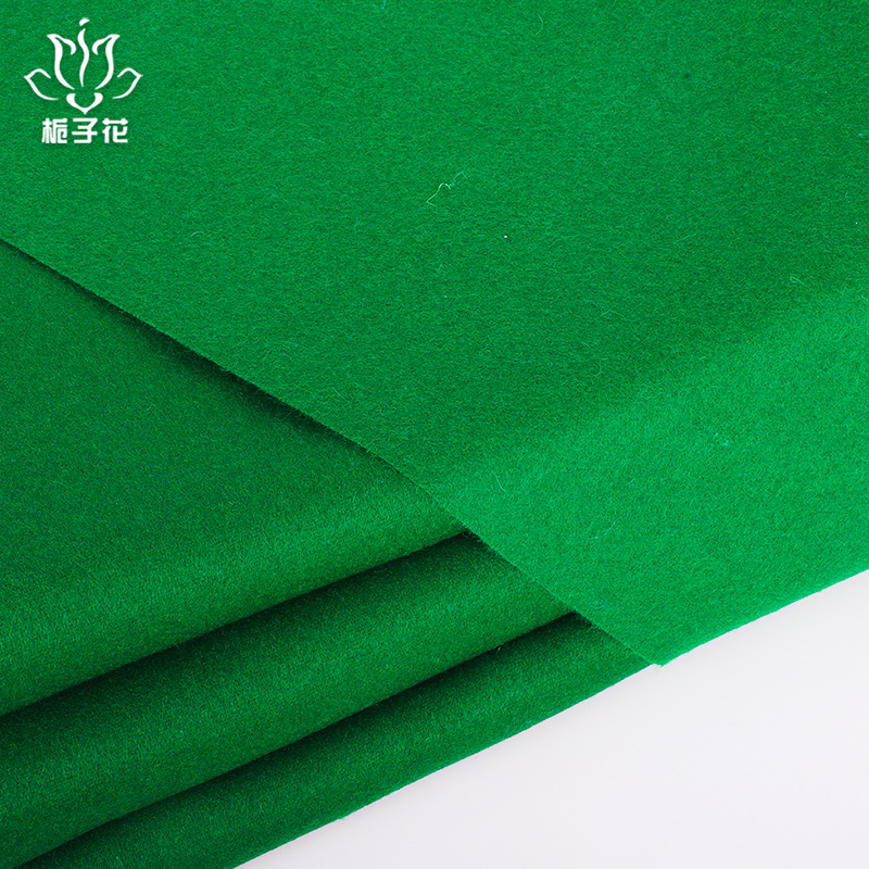 Factory Promotion Green Color 75% Wool 25%Nylon Snooker Billiard Tweed Plain Fabric for Billiard Table 670g/m Width 163cm