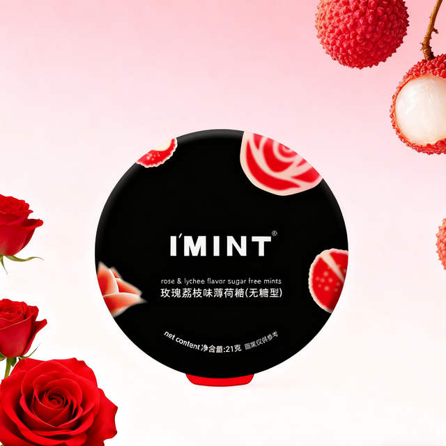 I'MINT Rose & Lychee Flavor Sugar Free Mints 21g Fresh Cool Candies Private Label Candy Mints