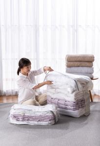 קובייה ישירה במפעל שקוף שקיות ואקום עבור בגדים נסיעות לחסוך שטח אחסון ואקום עם שסתום פטנט - Product Image 2