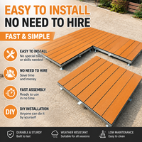 Plancher modulaire haut de gamme, durable, anti-UV, faible entretien, terrasse préfabriquée en WPC