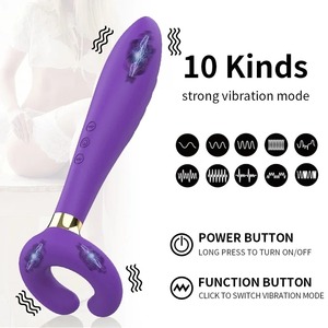 Vibrador de Doble Penetración con 3 Motores para Punto G, Estimulador de Clítoris, Masajeador Anal y Vaginal, Juguetes Sexuales para Parejas - Product Image 2