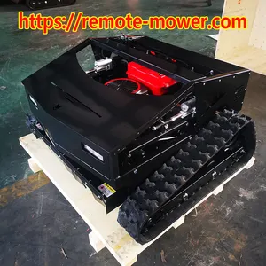 Remote Control Lawn Mower Rubber Track All Terrain Slope Grass Mowers Radio Controlled RC Cutting Machine