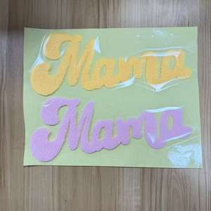 लोगो मामा पत्र dtf फर चेनले कस्टम फ्फी पैच के लिए फ्फी पैच पर हीट ट्रांसफर - Product Image 5
