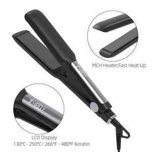 Lisseur à cheveux à plaques larges en titane, outils <span class=keywords><strong>de</strong></span> coiffure professionnels, fer à lisser personnalisé <span class=keywords><strong>de</strong></span> l'usine Iconic pour traitement à la kératine - Product Image 2