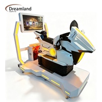 Simulador de motocicleta 9D VR de Dreamland Commercial, máquina de juego de carreras de realidad virtual para parques de atracciones y centros comerciales.