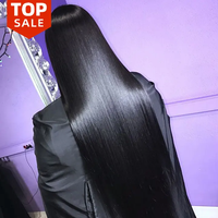 Perruques RUILI 13x4 en cheveux indiens lisses, perruque frontale en dentelle transparente en cheveux humains, perruques en dentelle vierges brutes avec cuticules alignées