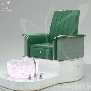 Mebel Salon Kingshadow Kursi Spa Kaki Belakang Tinggi Eropa Modern Mewah Kursi Pedikur Manikur Takhta Putih