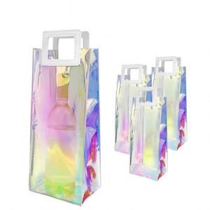 กระเป๋าใส่ขวดไวน์แบบพกพา ทนทาน เป็นมิตรกับสิ่งแวดล้อม กันน้ำ ใส่ได้หนึ่งหรือสองขวด พร้อมโลโก้พิมพ์ - Product Image 1