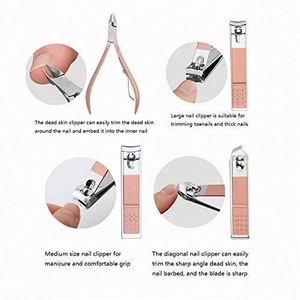 <span class=keywords><strong>Set</strong></span> <span class=keywords><strong>Manicure</strong></span> <span class=keywords><strong>e</strong></span> <span class=keywords><strong>Pedicure</strong></span> con Logo - 18 Pezzi in Acciaio al Carbonio, Strumenti per la Cura delle Unghie con Custodia da Viaggio <span class=keywords><strong>e</strong></span> Maschera Occhi Anti-Occhiaie - Product Image 2