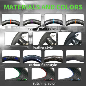 Pour mercedes-benz G E GL <span class=keywords><strong>ML</strong></span> classe W463 W166 <span class=keywords><strong>W163</strong></span> W212 2013-2018 <span class=keywords><strong>volant</strong></span> en cuir perforé en Fiber de carbone personnalisé - Product Image 6