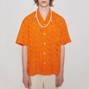 <span class=keywords><strong>Camicia</strong></span> di pizzo a maniche corte da <span class=keywords><strong>uomo</strong></span> Casual Casual appesa all'ingrosso <span class=keywords><strong>camicia</strong></span> di pizzo con stile Street da <span class=keywords><strong>uomo</strong></span> Casual - Product Image 6