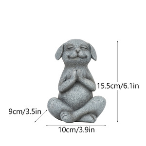Estatua de Resina de <span class=keywords><strong>Buda</strong></span> para Meditación en Jardín o Patio, Figura Zen para Práctica de Yoga, Pirámide Religiosa, Perro Orando, Nuevo Lanzamiento - Product Image 6