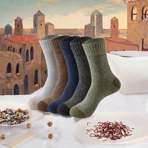 Chaussettes d'hiver épaisses pour hommes en laine et peluche, absorbantes, décontractées, 100 % cachemire, vente en gros - Product Image 3