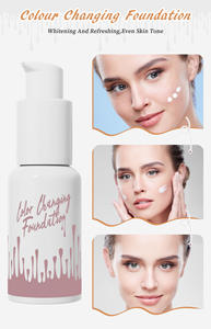 Fond de Teint <span class=keywords><strong>Crème</strong></span> Longue Tenue Translucide Hydratant Correcteur pour Peaux Grasses, Fond de Teint à Changement de Couleur Chimique - Product Image 2