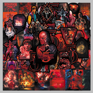50 Piezas <span class=keywords><strong>de</strong></span> Pegatinas Personalizadas <span class=keywords><strong>de</strong></span> la Serie <span class=keywords><strong>Stranger</strong></span> <span class=keywords><strong>Things</strong></span> Temporada 5, Creativas, Modernas y <span class=keywords><strong>de</strong></span> Fantasía, para Diarios y Dispositivos <span class=keywords><strong>de</strong></span> Juego, Gran Venta <span class=keywords><strong>de</strong></span> Fábrica - Product Image 1