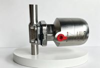 Válvula de Diafragma Neumática Aséptica SS316L DN15 1/2" con Extremo para Soldar, Sin Espacio Muerto, EPDM, Biotecnológica, CIP, SIP, Válvula de Proceso Estéril