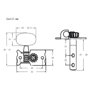 Vente en gros guitare acoustique 3L3R, corde ouverte, bouton de réglage de clé, chevilles, boutons, pièces - Product Image 6
