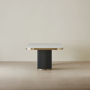 Table à <span class=keywords><strong>manger</strong></span> rectangulaire FERLY, Meubles de <span class=keywords><strong>salle</strong></span> à <span class=keywords><strong>manger</strong></span> rectangulaires, Table avec plateau en marbre - Product Image 4