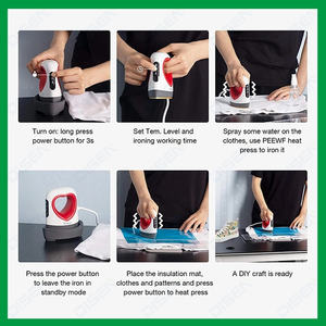 Presse à chaud manuelle en fer 2'x3' pour chaussures et t-shirts, mini machine portable de sublimation et de marquage à chaud P0203 2*3 pouces - Product Image 2