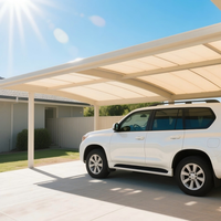 Auvent de voiture en membrane tendue sur mesure pour stationnement extérieur
