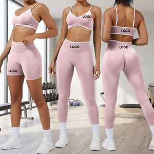 KIVOTECH Conjunto Deportivo de 3 Piezas Antiarrugas de Primera Calidad, Ropa Deportiva Elástica sin Costuras para Gimnasio y Entrenamiento - Product Image 3