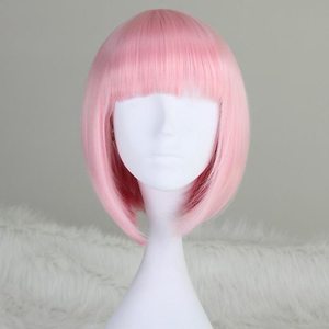 Perruque synthétique courte de 25 cm avec des cheveux bouclés lâches, adaptée à un usage quotidien pour les femmes, cheveux synthétiques en fibre - Product Image 3