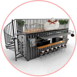 Quiosco Contenedor 2025, Edificio Prefabricado Modular y Económico para Restaurante, Contenedor Restaurante para Negocios de Alimentos - Product Image 1