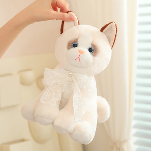 Miglior prezzo simpatici giocattoli di peluche morbido gatto bianco gatto impagliato realistico peluche gatto giapponese - Product Image 5